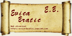 Evica Bratić vizit kartica